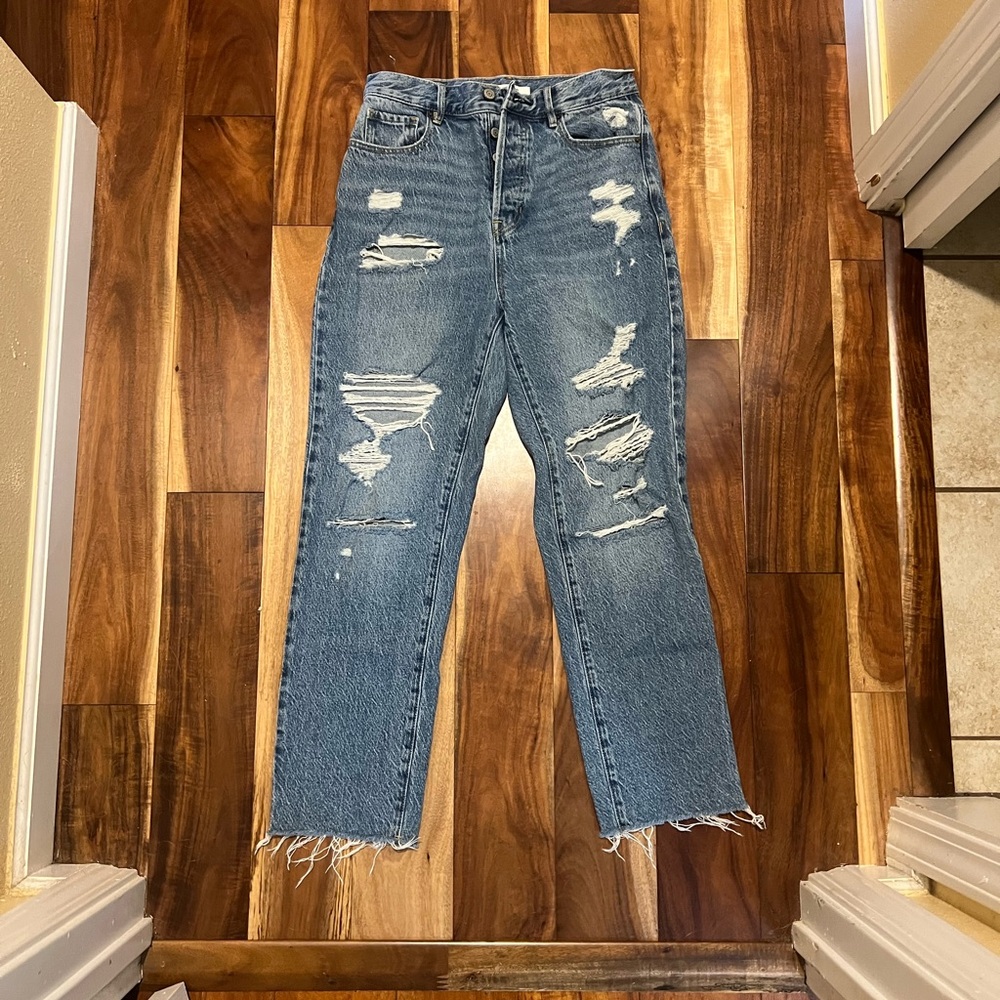 pac sun high rise straight jeans